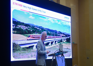NHSRCL द्वारा 30 अप्रैल 2024 को हाई स्पीड रेलवे के क्षेत्र में हो रहे तकनीकी विकास को शेयर करने के उद्देश्य से 'हाई स्पीड रेलवे ट्रेन कंट्रोल सिस्टम और रोलिंग स्टॉक में तकनीकी प्रगति' विषय पर कार्यशाला का आयोजन किया गया।